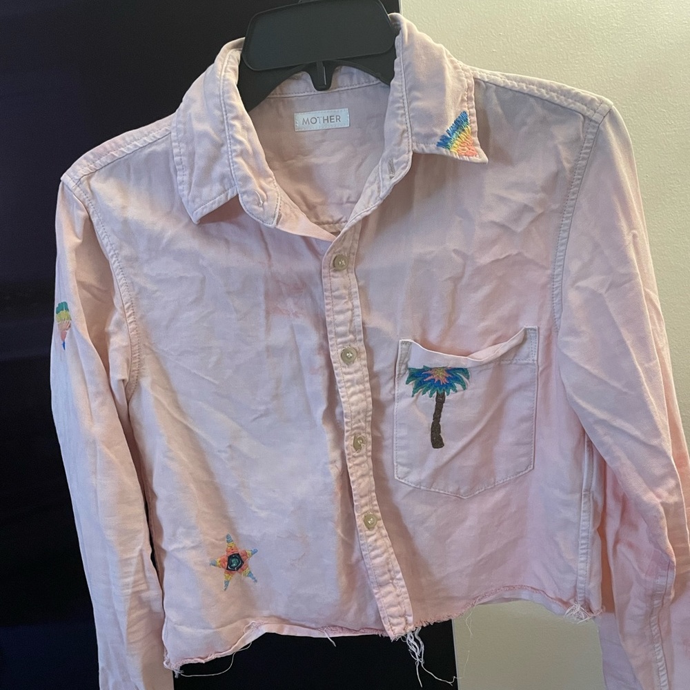 Mother Super Lover Cropped Button-Down